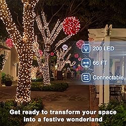 200 LED 66FT Christmas String Lights