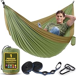Durable Hammock 400 lb Capacity, Nylon Camping