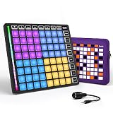 Synido MIDI Pad Beat Maker Machine with 64 Velocity Sensitive RGB Pads, Portable MIDI Controller 8 * 8 Backlit Beating Machine with Easy Mode for Music Production Beginners, TempoPAD Z-1