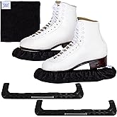 CRS Cross Skate Guards, Soakers and Towel Gift Set - Ice Skating Guards and Soft Skate Blade Covers for Figure Skating or Hockey