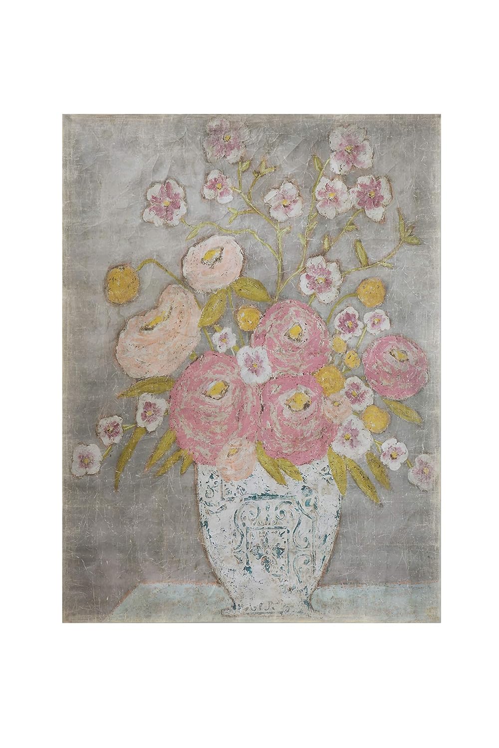 Creative Co Op Flowers In Vase Decorator Paper Multicolored Home Kitchen Home Decor