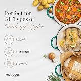 Nuovva Enamelled Cast Iron Dutch Oven Pot 3.1 Qt 22cm Green view 8