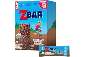 CLIF KID ZBAR Zbar - Chocolate Brownie - Soft-Baked Energy Snack Bars - Non-GMO - 11g Whole Grains - USDA Organic Granola Bars (24 Pack)