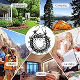 TJVNM Portable Adjustable Travel Clothesline with 12 Clips - Black view 7