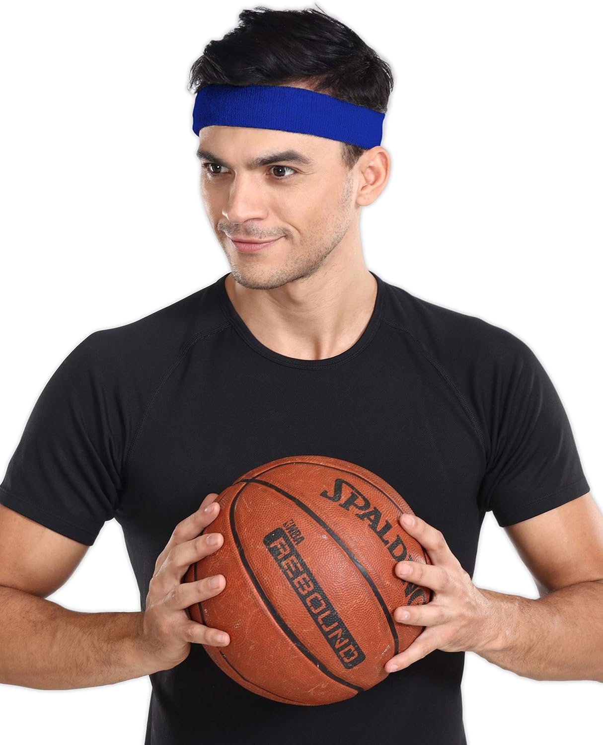 Sweat Headbands - Sports Head Sweatbands for Athletic Men & Women - Stretchy & Soft Cotton Terry Cloth Bands for Working Out, Tennis, Gymnastics, Basketball, Baseball, Football, Running, Gym Exercise : Clothing