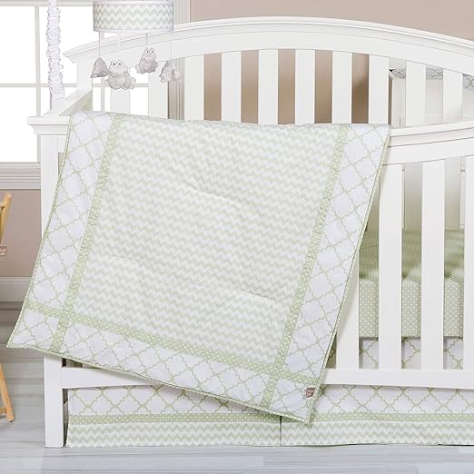 green baby crib