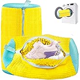 Shoe Washing Machine Bag Laundry Shoe Bag For Washer And Dryer Reusable And Durable Zippers For All Shoe Sizes Alternative To Hand Washing To Protect Your Shoes (Yellow 2Pcs)