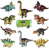 HEPRISE HRK Dinosaur Toys for Toddlers 1 2 3 4 5 Boys Kids Toys - 10 Pack Realistic Dino Playset Pull Back Cars Great Gift fo