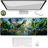 VANZEV Dinosaur Theme Gaming Mouse Pad, Mouse Pad, Desk Mat, Non-Slip Rubber Base MousePads for Computers Laptop Office School Home Accessories Decor Gifts 31.5" x 11.8"