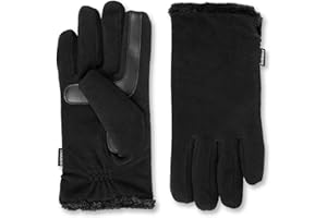 isotoner womens Stretch Fleece Gloves With Microluxe Lining and Smart Touch Technology