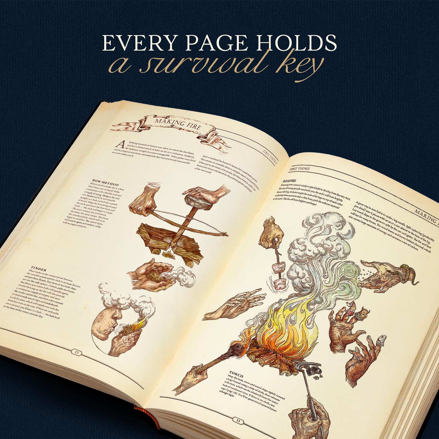 The Book. The Ultimate Guide to Rebuilding a Civilization - Inspirational Science Books for Adults - Unique Artifact - Knowledge Encyclopedia with Over 400 Pages of Detailed & Catchy Illustrations