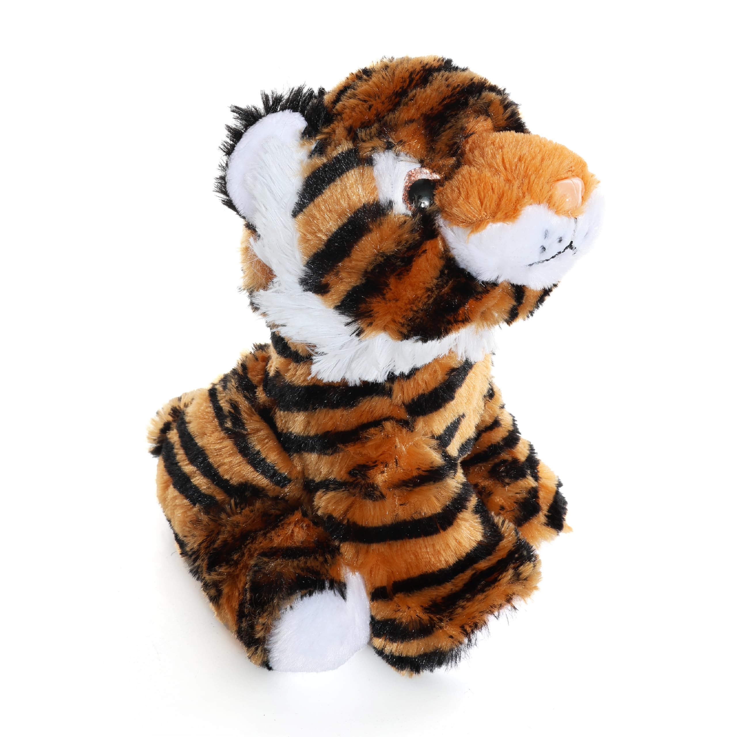 FURRY PLANET TOYS Soft Toy Plush Animal Kingdom 21cm Cute Cuddly Zoo Jungle Woodland Farm (Tiger)