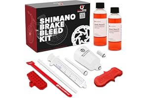 BleedZone Shimano Brake Bleed Kit with 2x 100ml Shimano Mineral Oil - Hydraulic Brake Bleeding Kit for MTB, Road, and Gravel Bikes - Complete Bicycle Hydraulic Brake Bleed Kit for Shimano Brakes