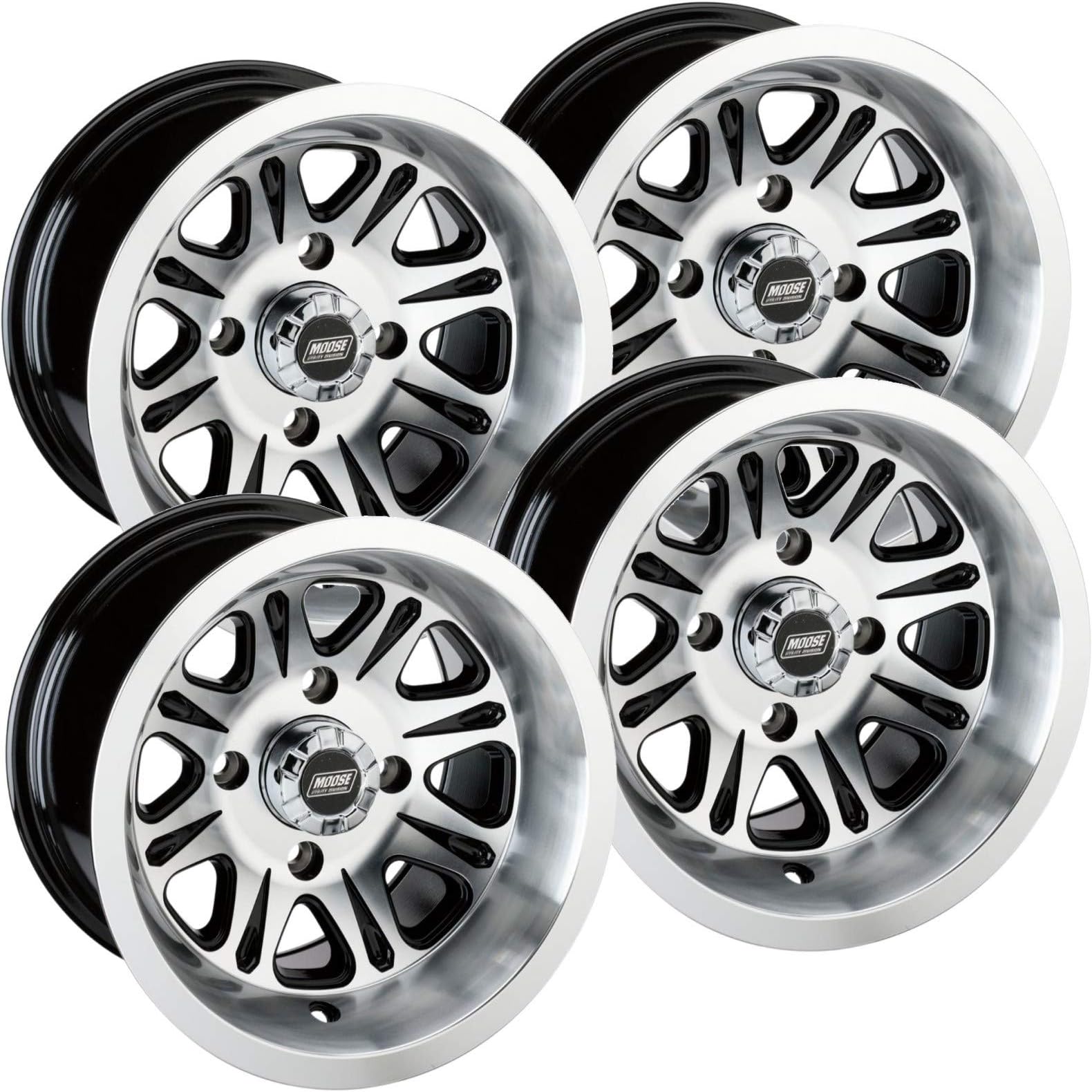 'Moose Racing 14 Alloy Wheels Set 547X Polaris Sportsman Scrambler 800 850 1000