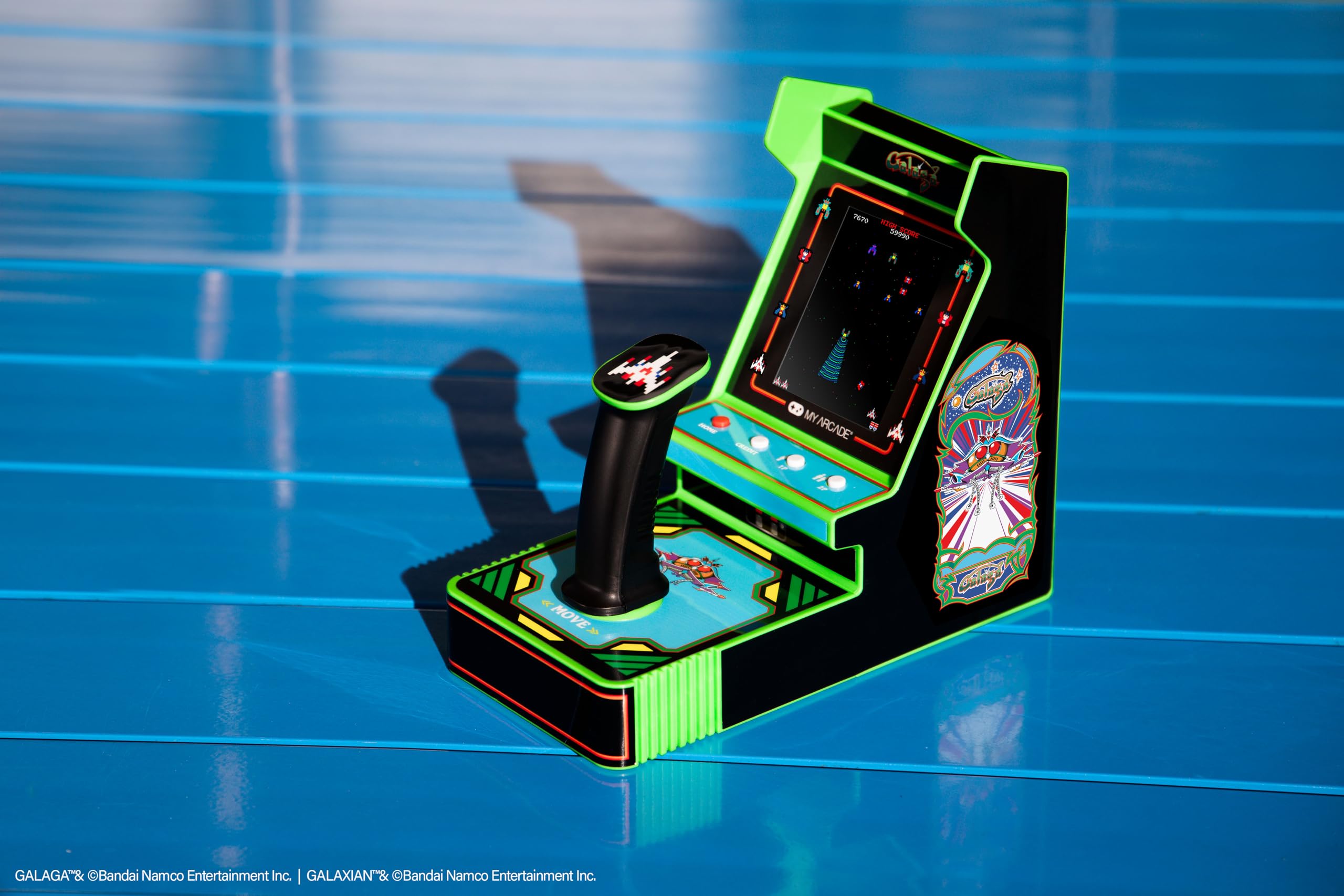My Arcade Galaga Joystick Player : Officially Licensed Galaga and Galaxian Video Game Console, Fun Portable Mini Game 3.2