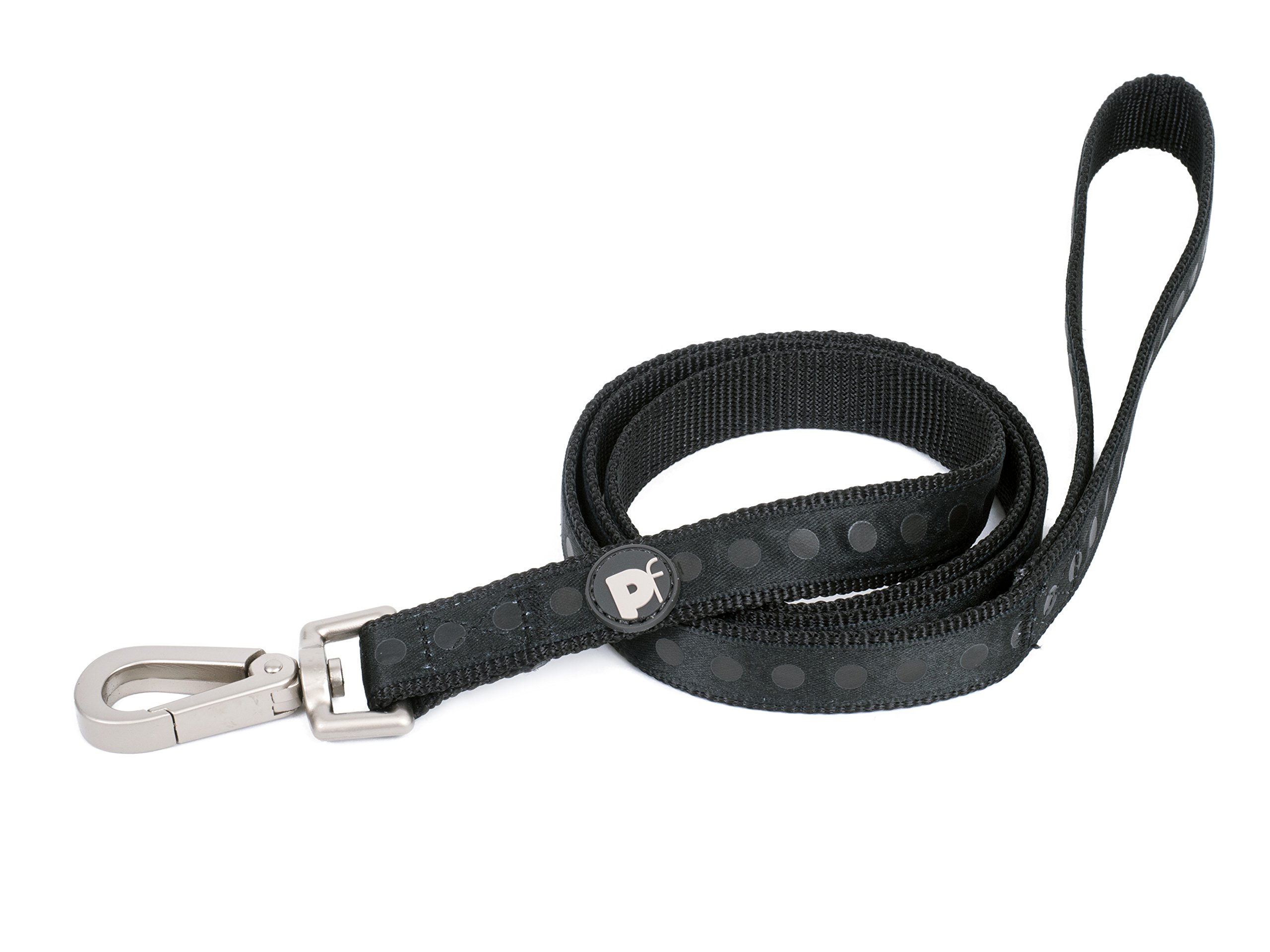 Petface Tonal Dots Print Dog Lead, Medium, Black