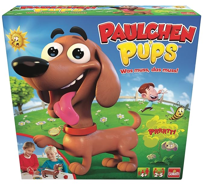 Goliath 30685 - Paulchen Pups, Kinder Gesellschaftsspiel, hundsmäßiger Pups Spaß, Partyspiel für Groß und Klein, ab 4 Jahren