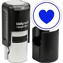 MaxMark Round Self Inking Emoji Stamp - Heart