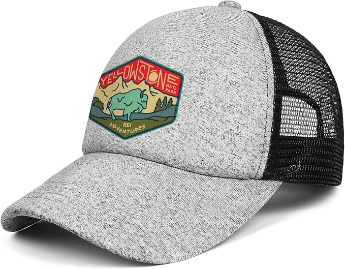 Yellowstone National Park Baseball Hats Mens Women Adjustable Mesh