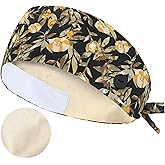 IRIS CRAFT Adjustable Working Cap with Button, Satin-Lined Cotton Working Hat Sweatband, Elastic Working Hat Unisex, One Size