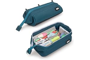 ZIPIT Lenny Pencil Case, Large Capacity Zipper Pouch for School, Stationery Bag for Teen Girls Boys and Adults, Teal