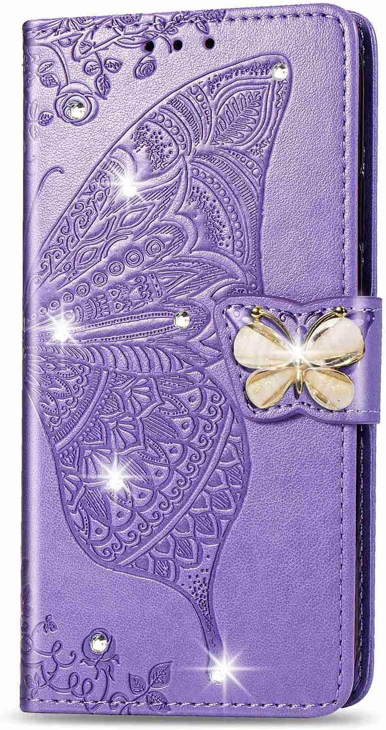 Reevermap iPhone 11 Case Glitter Cystal Flip PU Leather Phone Cover for iPhone 11
