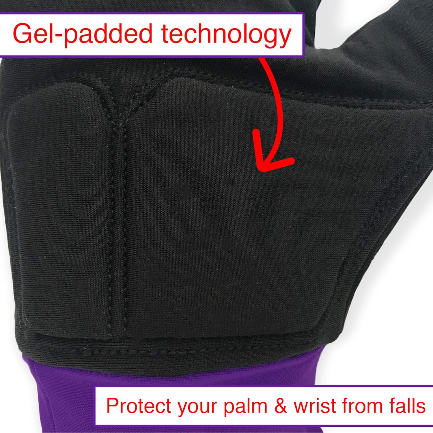 ColorFlow Skating Water-Resistant Ice Skating Gloves with Protective Padding, Touchscreen Fingertips, Fleece Lining: Sports & Outdoors