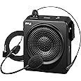 Pyle Portable PA Speaker and Voice Amplifier: Compact Waistband with Rechargeable Battery, Includes Headset Microphone & 3.5mm Aux Jack - Ideal for Tour Guides, Teachers, and Meetings