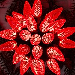 Brightown C9 Christmas String Lights, Red Commercia