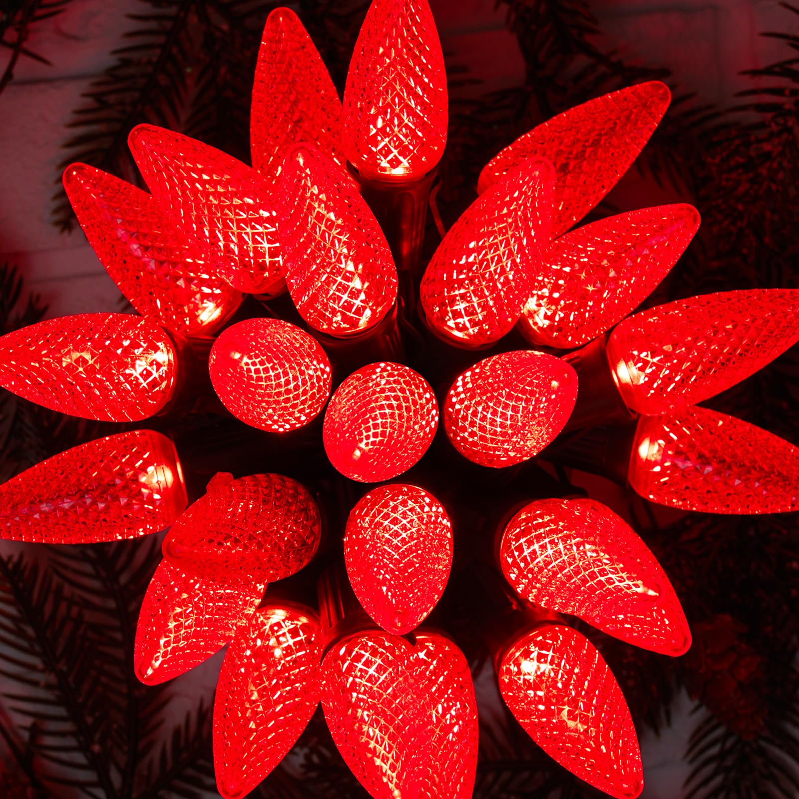 Brightown C9 Christmas String Lights, Red Commercia