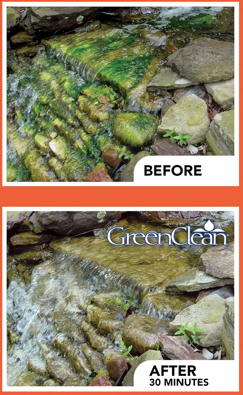 GreenClean Granular Algaecide - 8 lbs - String Algae Control for Koi Pond, Fountain, Waterfall, Water Features on Contact. EPA Registered : Pond Water Treatments : Garden & Outdoor