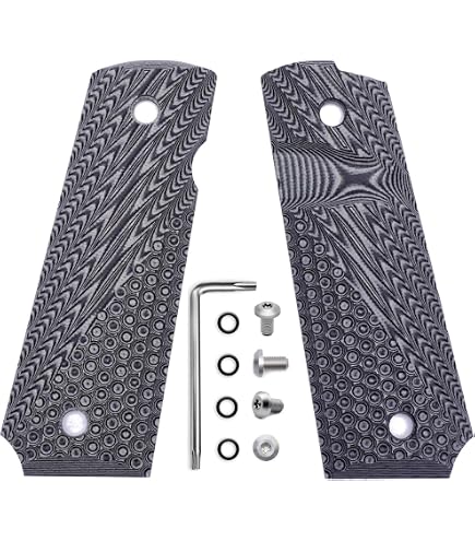 Poignées Acryliques Noires Diamant Pour Browning FN 1910 - Marque KSD, Neuves