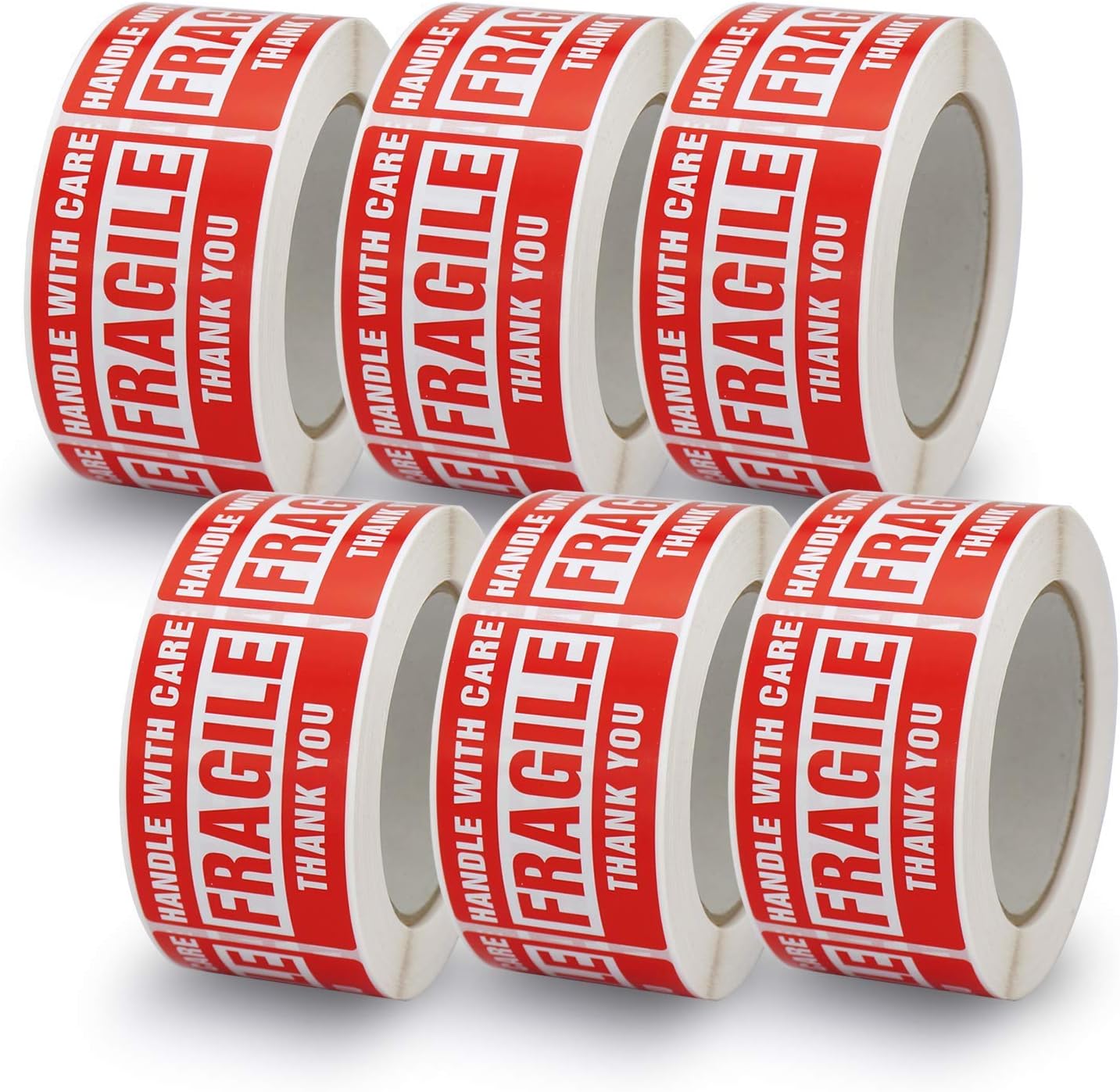6 Rolls 3000 Labels Handle With Fragile Care You Thank Time Sale Warn Red 6 Rolls 3000 Labels Handle With Fragile Care You Thank Time Sale Warn Red