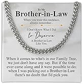 Love You This Much Brother In Law Gift | Mens 5mm Cuban Link Necklace | Brother In Law Birthday Present | 22" Length | Luxury Gift Box & Card