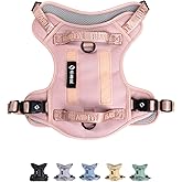 2026 New Edition, Fei & Eve Classic Dog Harness - Quick-Release Buckles | 3-Point No-Pull Control | Heavy-Duty 900D Nylon | Dual Safety Handles | Breathable Mesh | Adjustable Fit | Medium,Pink