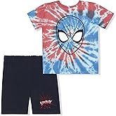 Marvel Avengers Spider-Man Boys Short Sleeve T-Shirt and Shorts Set for Toddler and Little Kids