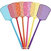 Fly Swatter,Plastic Flyswatters Multi-Pack,6 Bulk Vibrant Colorful Fly Killer,Long Handle Bug Swatter for Indoor and Outdoor