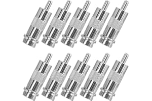 ANLINK 10 Pack BNC Female to RCA Male Plug Adapter Connector, Stable Signal, Corrosion-Resistant Connector for CCTV Security 