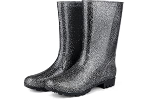 DaeRainy Women's Mid-calf Rain Boots Waterproof Non-slip for Gardens,Fishing,Farm,Outdoor Work Boots