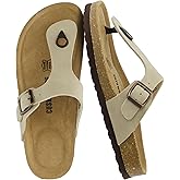 CUSHIONAIRE Women's Leah Cork Footbed Sandal With +Comfort