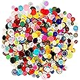 1000 Pcs Resin Buttons, 2 and 4 Holes Assorted Sizes Round Craft Buttons for Crafts Sewing, Mixed Color