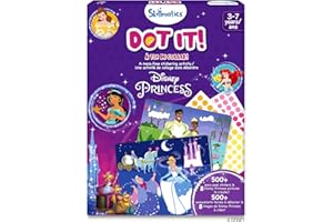 Skillmatics Dot It Sticker Art - Disney Princess, Mess-Free Fun for Kids, 500+ Stickers, Craft Kits, DIY Scrapbooking Activit