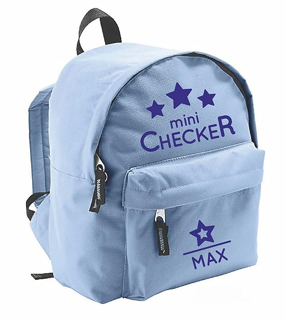 Kindergartenrucksack mit Namen | inkl. NAMENSDRUCK | Motiv mini Checker | Rucksack für Kinder ...