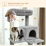 PAWZ Road 143cm Cat Tree Indoor with Metal Frame Large Hammock Grey view 7