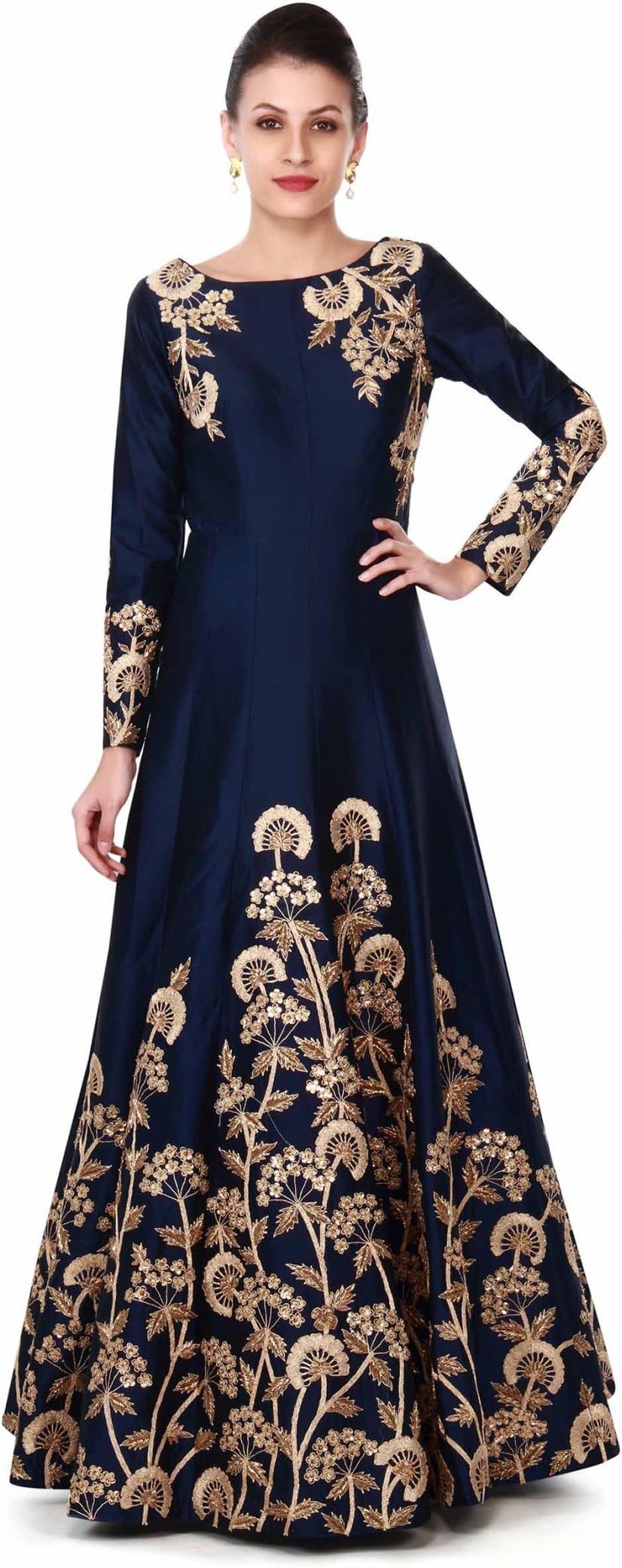 Siddeshwary Fab Women's Taffeta Silk Anarkali Gown