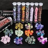 QMay Mystery Dice 42 Pcs Polyhedral Dice with 6 Display Tubes 7‑Die Sets view 5