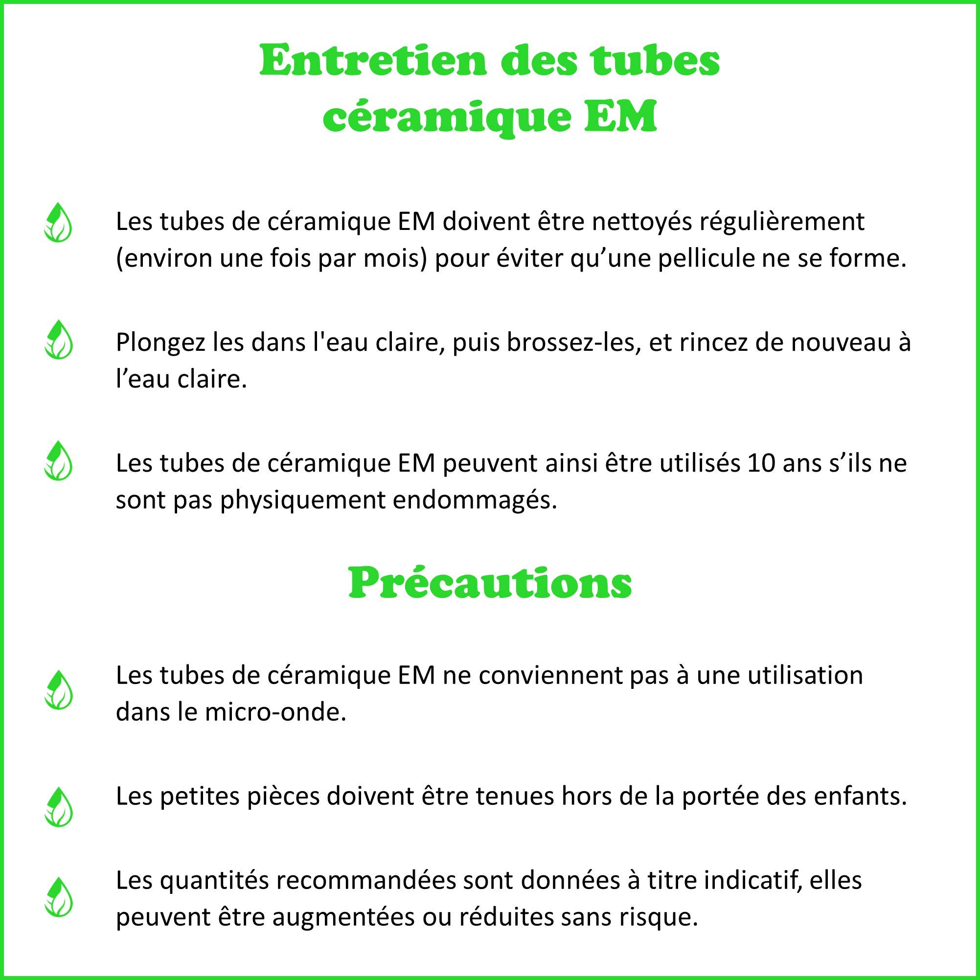25x Perles CERAMIQUE EM Tubes Micro Organismes Efficaces Kit Filtration Naturel Eau du Robinet Bouteille Carafe Gourde Bouilloire Lave Linge Cafetière Fontaine à Eau Charbon Actif Japon