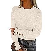 ANRABESS Sweaters for Women Long Sleeve Crewneck Casual Loose Wool Blend Soft Knit Pullover Tops 2025 Fall Fashion Outfits