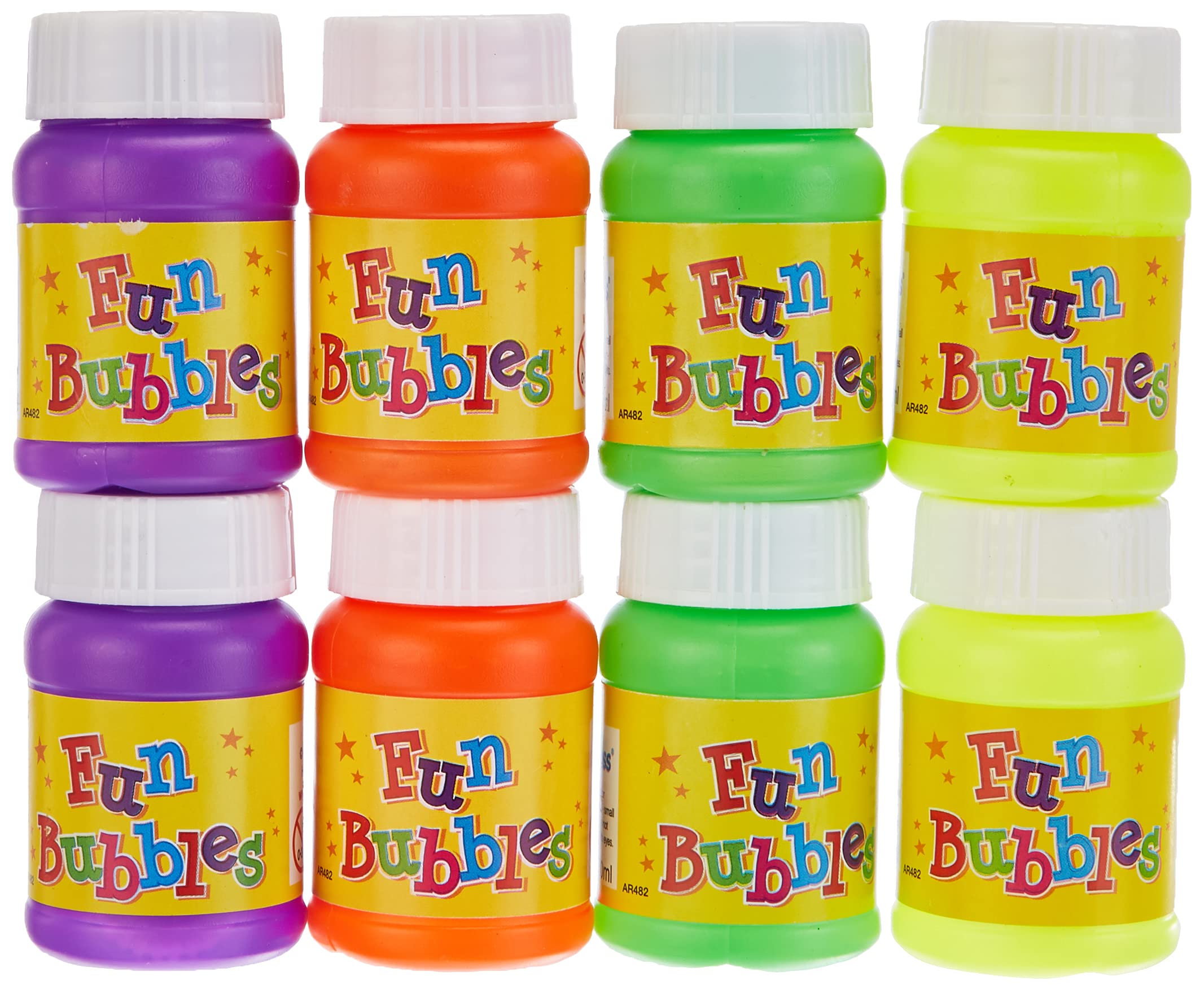 Baker Ross AR482 Mini Blow Bubbles Fun Party Bag Filler Loot Gifts For Kids (Pack Of 8)