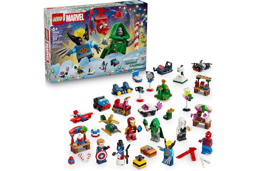 LEGO Marvel Advent Calendar 2026 76340 | Christmas Advent Calendar for Kids, Building Toy, Boys & Girls, Ages 6+, Festive Marvel Minifigures, 317 pieces
